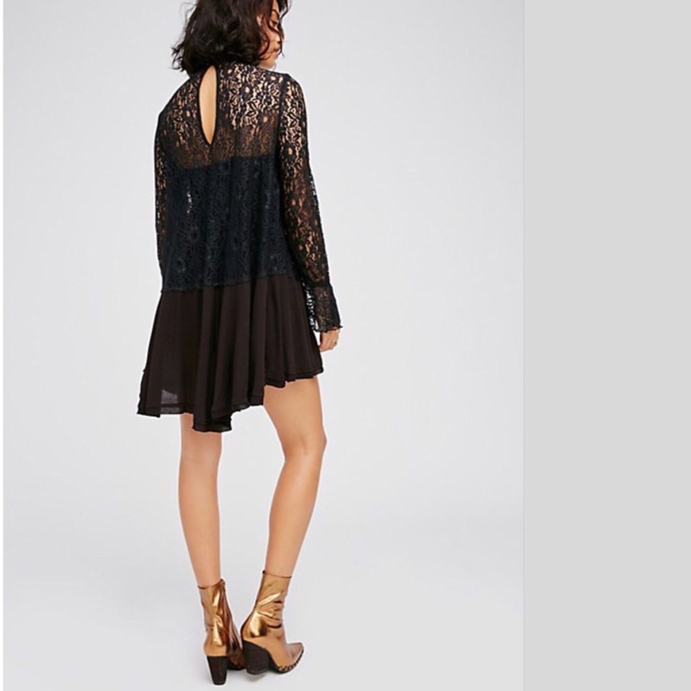 FREE PEOPLE Secret Laced Tunic, Mini Dress NWT - Picture 3 of 5